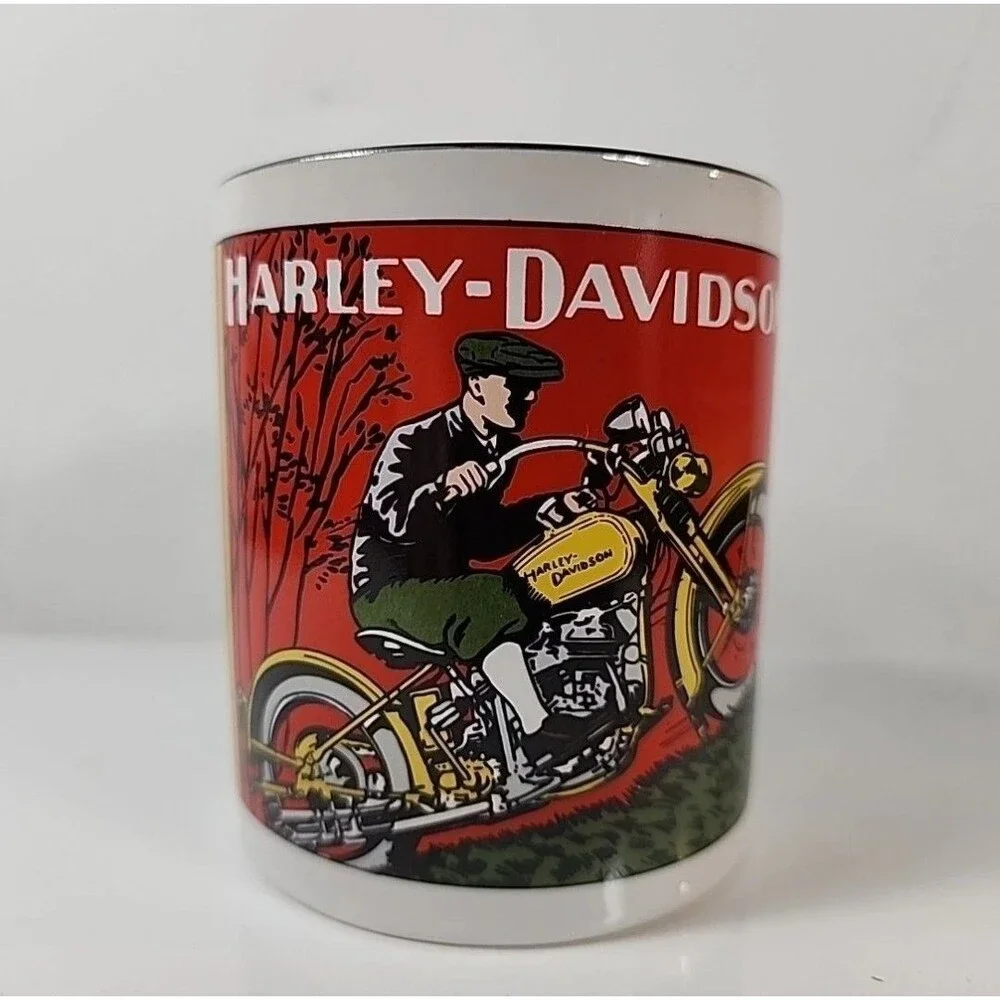 Vintage 1993 HARLEY-DAVIDSON Ceramic Coffee Mug 16oz OfficialLicensedProduct NiB